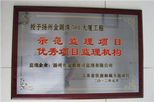 2012年元月，金湖灣501大廈工程，示范項(xiàng)目監(jiān)理機(jī)構(gòu)